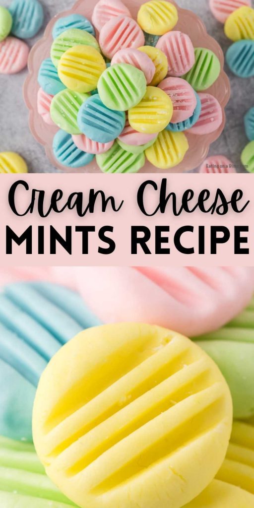 Old Fashion Cream Cheese Mints is a classic treat that is easy to make. Perfect mints to serve at a baby shower or wedding shower and they only require a few ingredients. #eatingonadime #holidaycandy #creamcheesemints