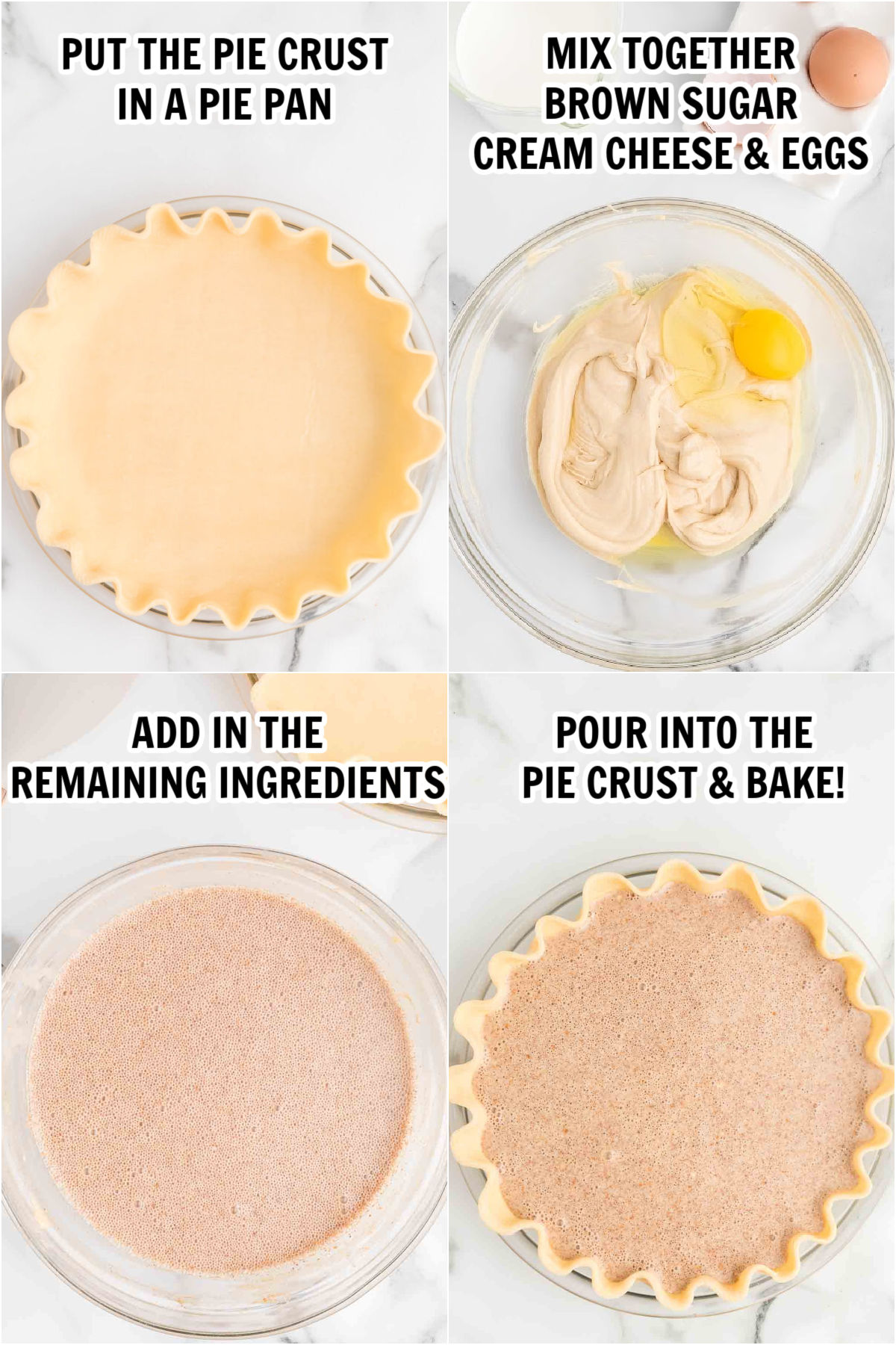 The process of making cinnamon pie