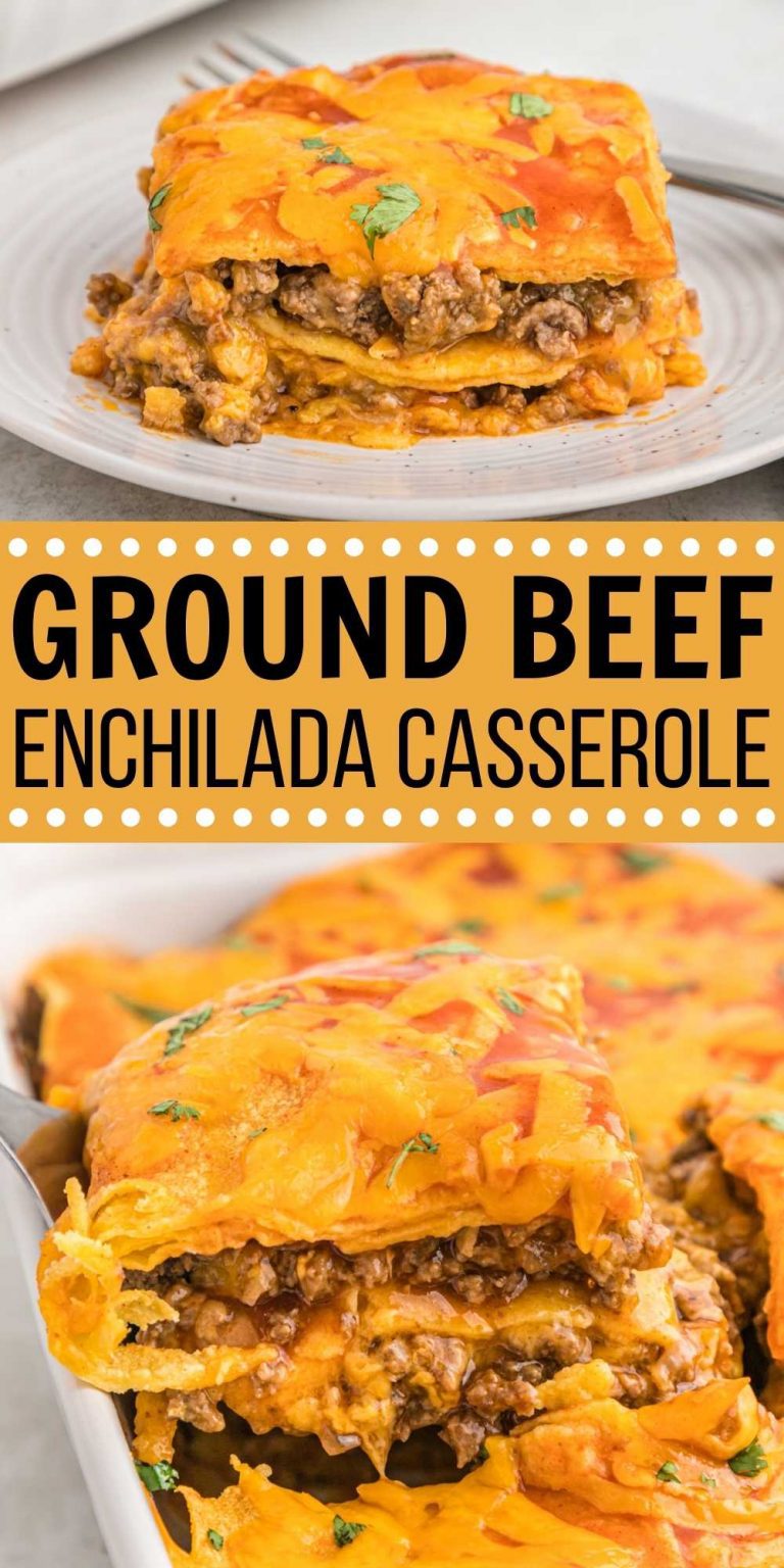 Ground Beef Enchilada Casserole Recipe - Eating on a Dime