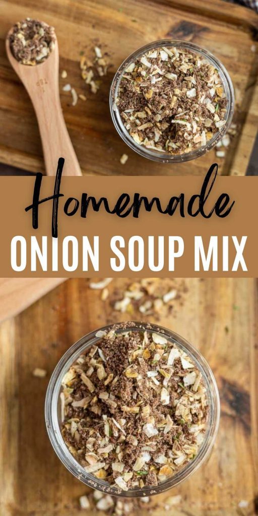 Adding Onion Soup Mix to your recipes just got easier with this Homemade Onion Soup Mix Recipe. Simple ingredients and easy to make.  Make this copycat Lipton Onion Soup Mix to use in many different recipes. #eatingonadime #onionsoupmix #homemadeseasoning
