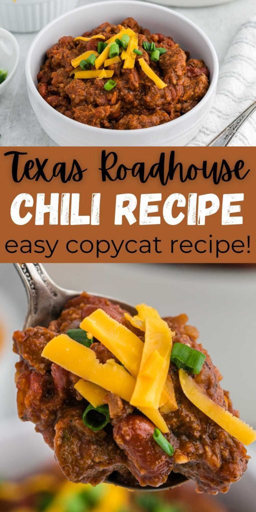 Easy and delicious Texas Roadhouse Chili. All the flavors of your favorite restaurants chili made at home with this easy copycat recipe. Cook on the stove or in your crock pot. #eatingondime #texasroadhouserecipes #copycatrecipes #chilirecipe