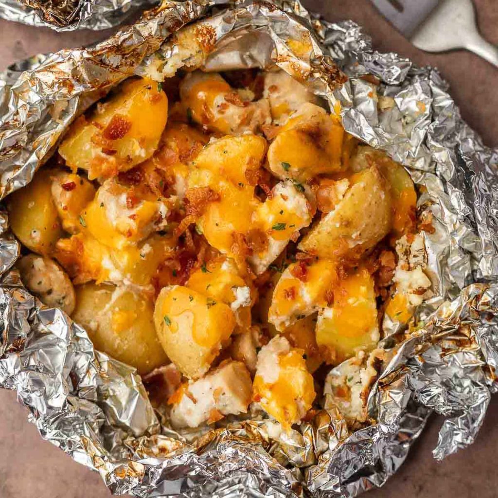 Crack Chicken Foil packet ready to enjoy. 
