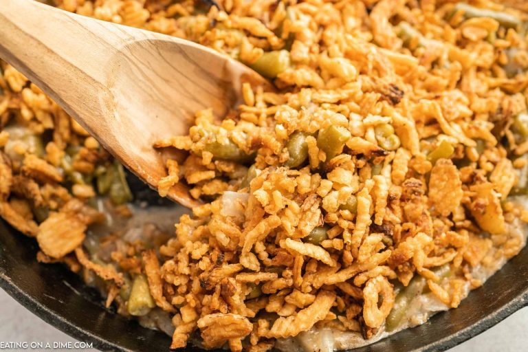 Skillet Green Bean Casserole Recipe - Eating on a Dime