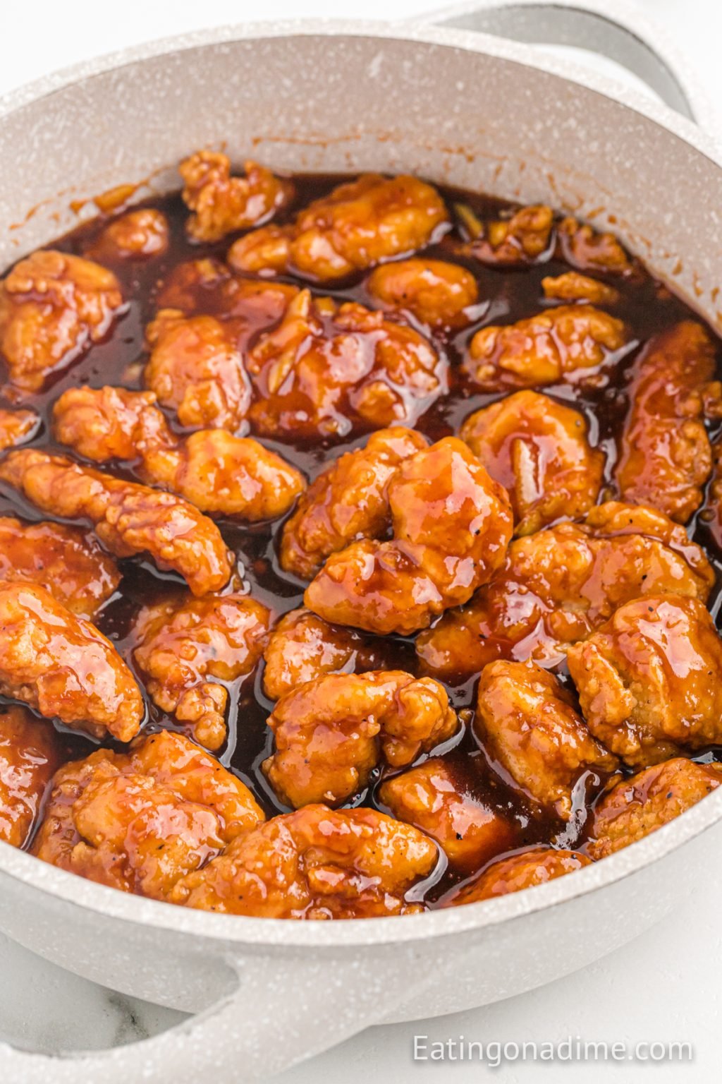 3 Ingredient Orange Chicken - Eating on a Dime