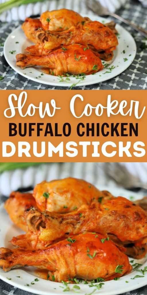 Enjoy delicious buffalo chicken drumsticks any day of the week. Crock pot Buffalo Chicken Drumsticks Recipe is packed with tons of flavor! The perfect game day recipe. #eatingaondime #buffalochickendrumsticks #gameday #crockpotrecipes