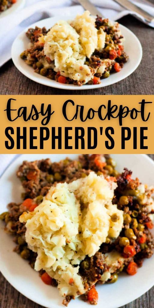 You can enjoy Crock Pot Shepherd's Pie Recipe any day of the week thanks to the slow cooker. This tasty recipe is so easy in the slow cooker. Make this classic recipe even easier by making in the slow cooker. #eatingonadime #shepherdspie #crockpotrecipes