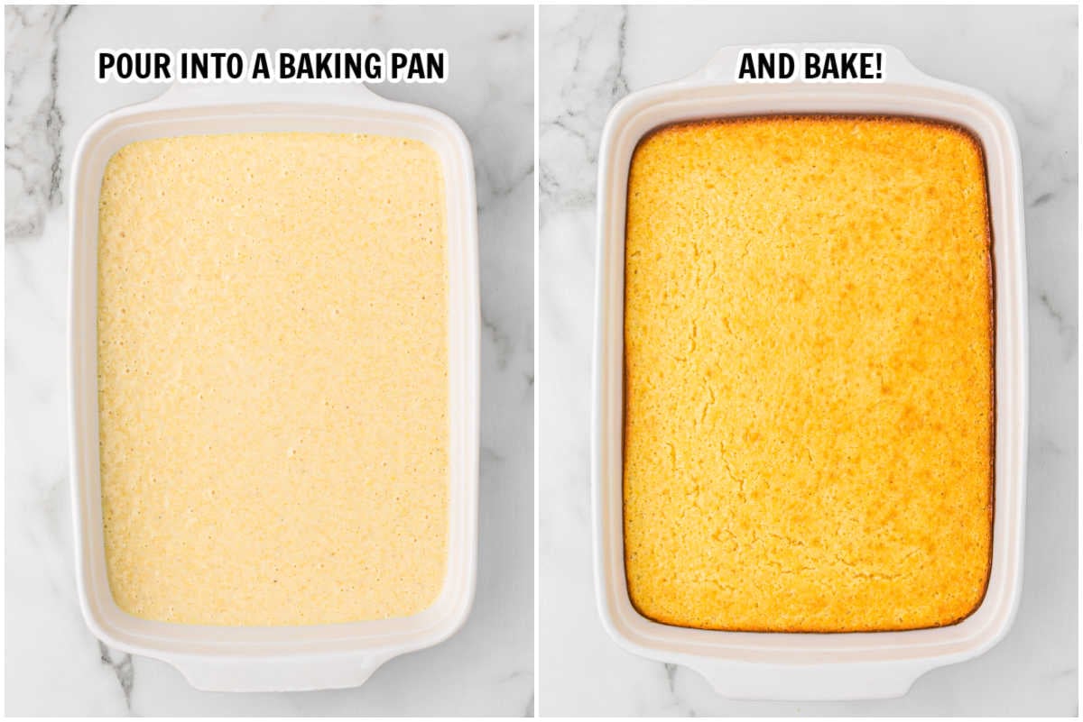 Baking cornbread in 9x13 pan