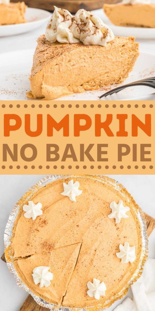 This creamy No Bake Pumpkin Pie Recipe is the perfect pie for all your holiday plans. It is easy to make and with simple ingredients. If you are looking for an easy pumpkin pie recipe, make this no bake pumpkin pie. #eatingonadime #nobake #pumpkinpie