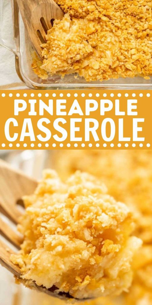 Pineapple Casserole is a popular southern dish. It is loaded with pineapple. cheese, and topped with bread crumbs or you can even use Ritz Crackers. . Easy to make casserole dish. #eatingonadime #pineapplecasserole #sidedish