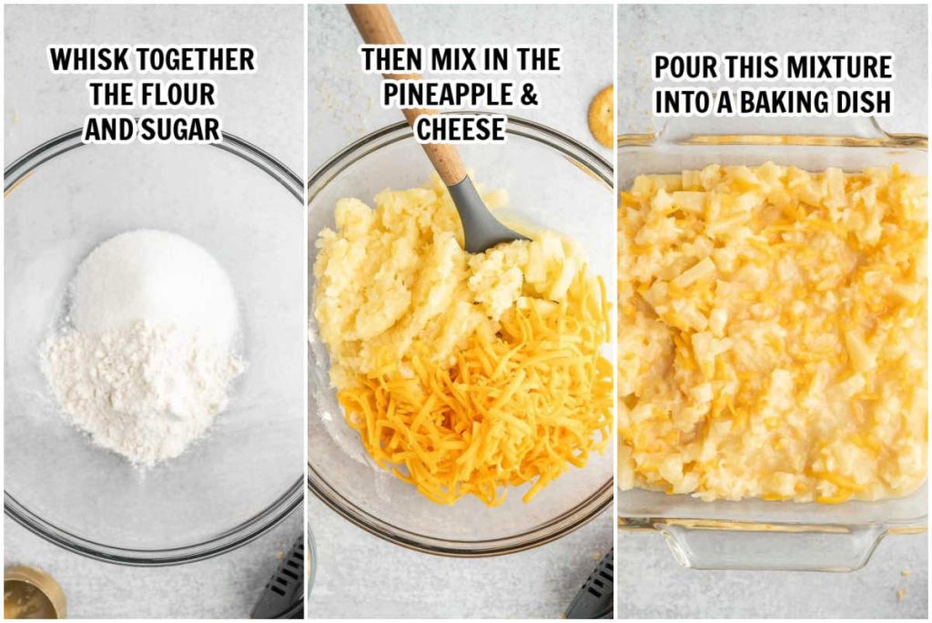 The process of mixing the ingredients together
