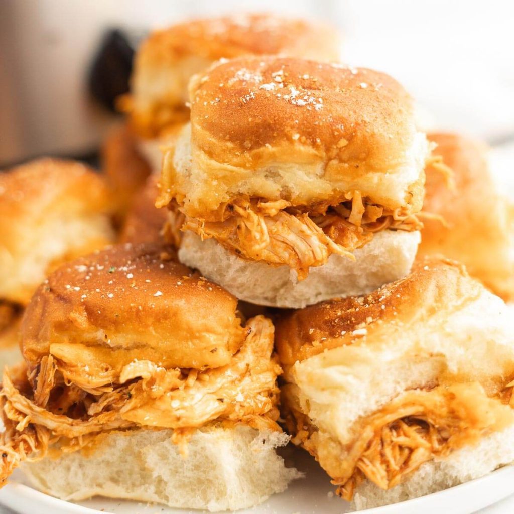 chicken parmesan sliders stacked