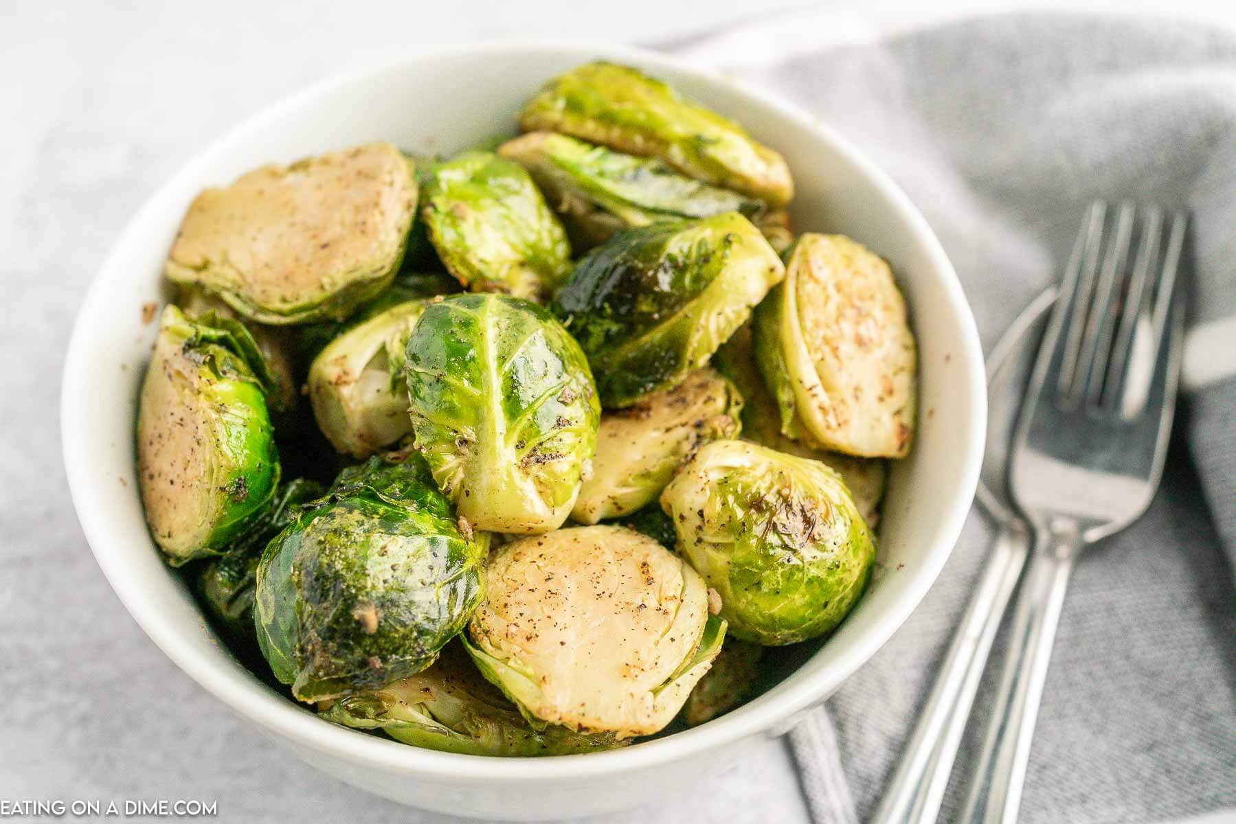 A bowl of Roasted Brussel Sprouts