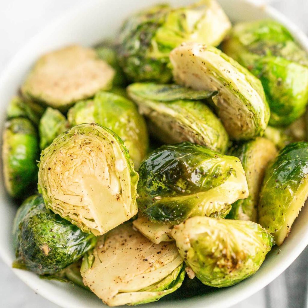 A bowl of Roasted Brussel Sprouts
