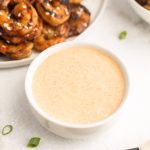 Yum yum sauce in a bowl.