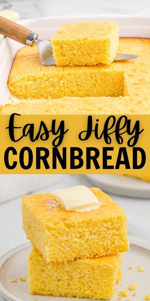 Jazz up your cornbread with the Best Jiffy Cornbread Recipe. Adding in a few simple ingredients makes your cornbread moist and delicious. Sweet cornbread is our favorite and this one is easy to make. #eatingonadime #jiffycornbread #cornbreadrecipe