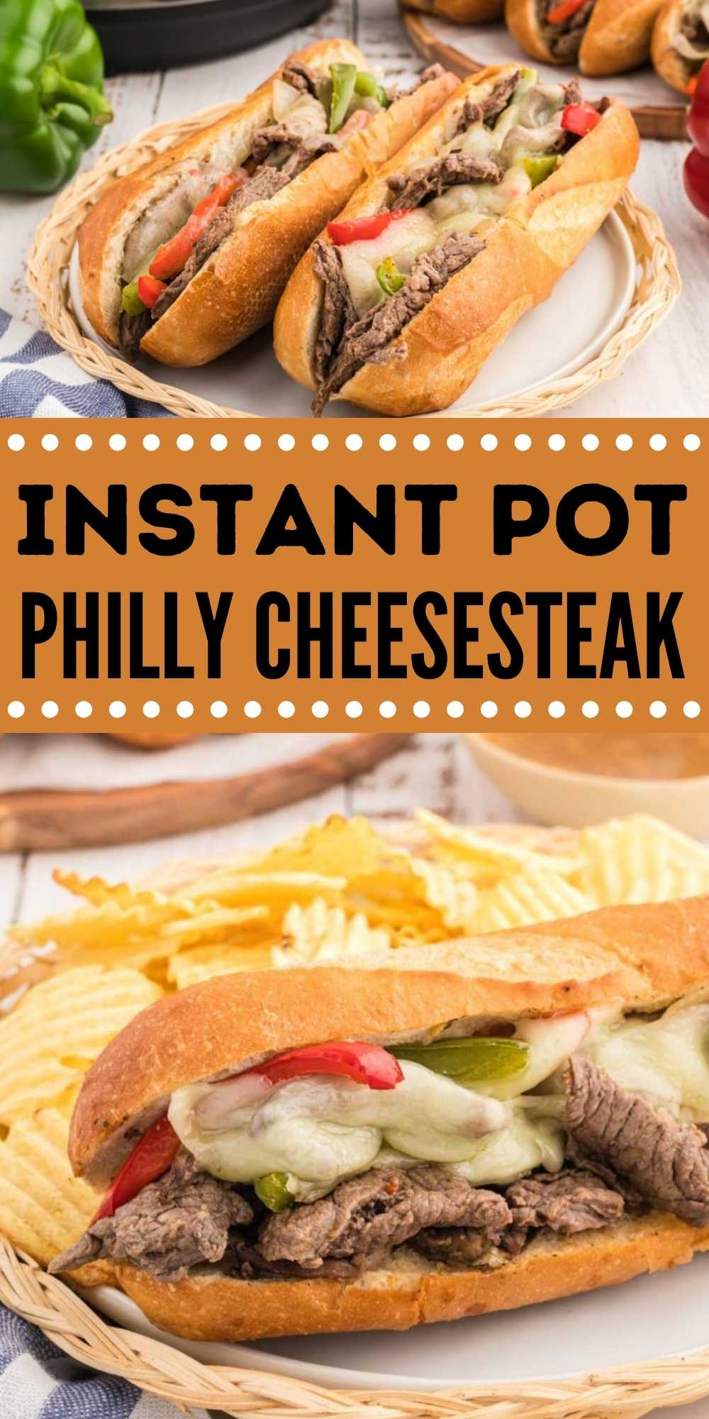 You can enjoy Instant Pot Philly Cheesesteak Recipe for an easy dinner during busy weeknights. The pressure cooker makes this meal so easy and your family can enjoy all that you love about a Philly Cheesesteak with very little work. #eatingonadime #phillycheesesteak #instantpotrecipes
