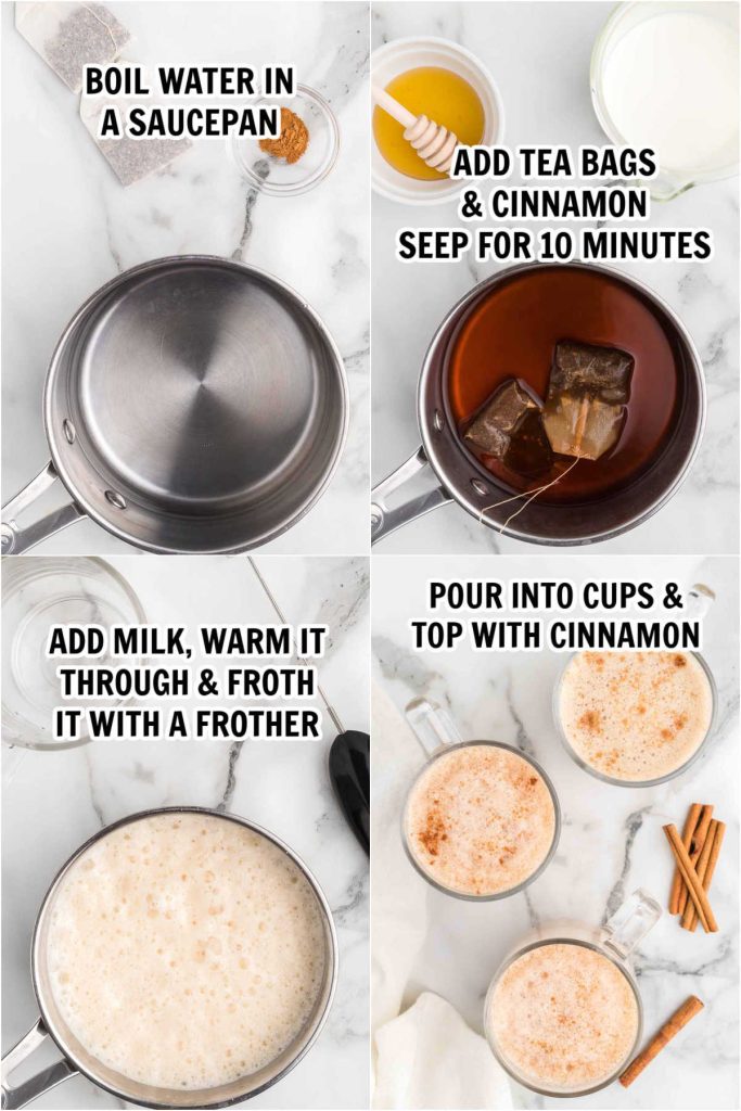 The process of making Starbucks Chai Tea Latte