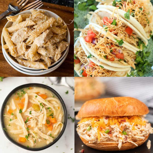 Boneless skinless chicken crockpot recipes that will make dinner time a breeze. 65 of the best recipes using boneless skinless chicken. These slow cooker are made with simple ingredients. #eatingonadime #slowcookerrecipes #skinlesschickenrecipes