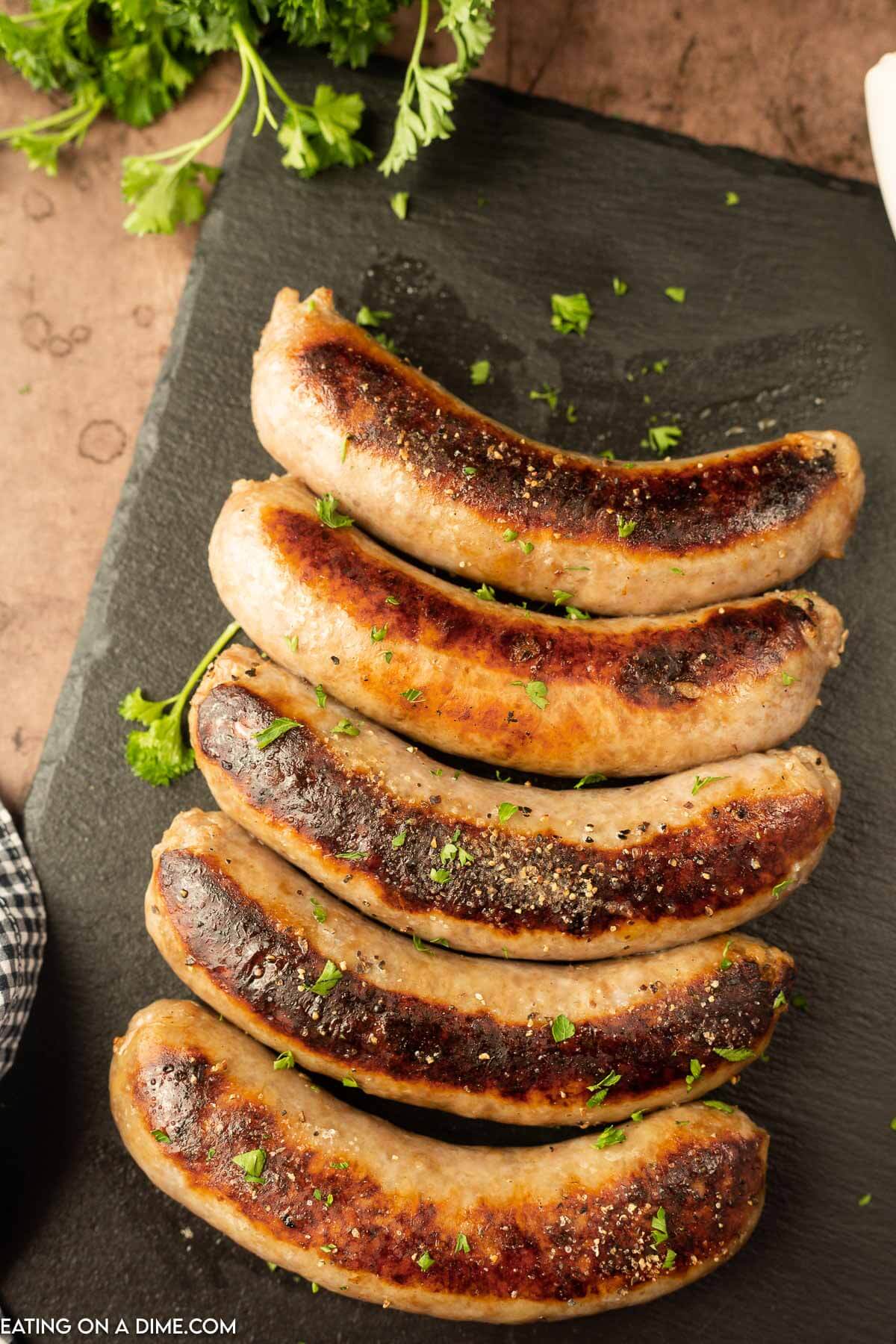 Cooking sausage on sale on stove