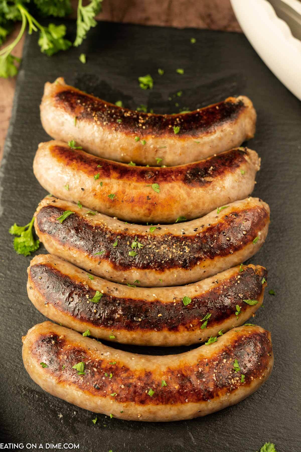 Pan-Fried Beer and Onion Bratwurst - Craving Tasty