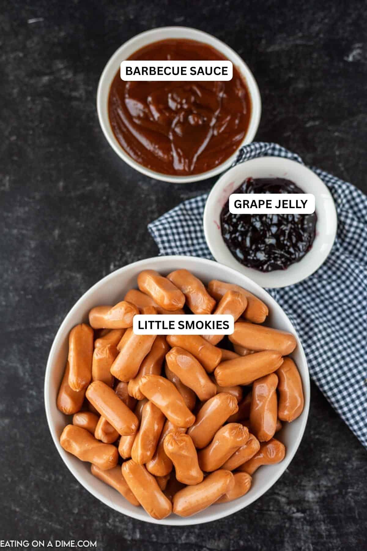 Try Crockpot bbq little smokies for a quick and easy appetizer idea without any work. With just 3 simple ingredients, this recipe is super easy. Ingredients for recipe: barbecue sauce, grape jelly and little smokies.