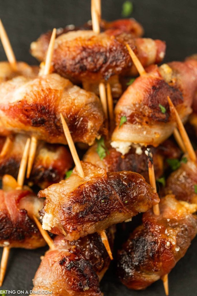 Bacon Wrapped Dates stacked