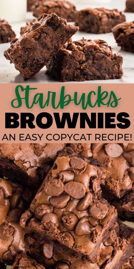 We love this chocolate, fudgy Starbucks Brownies Recipe. They are flavorful and easy to make. This copycat brownie recipe is so delicious and made with simple ingredients. #eatingonadime #starbucksrecipes #brownies #copycat