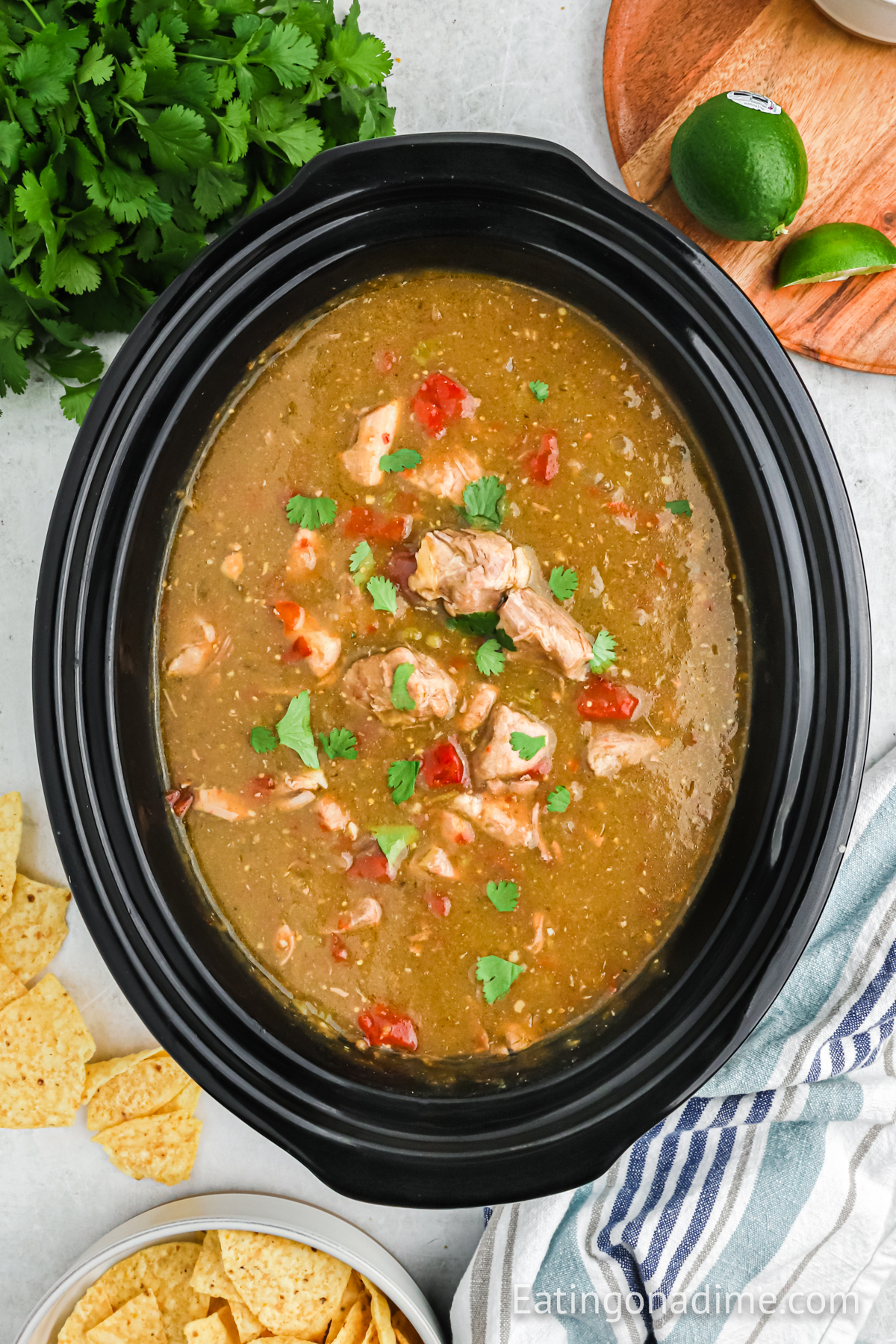 Chile Verde in the slow cooker