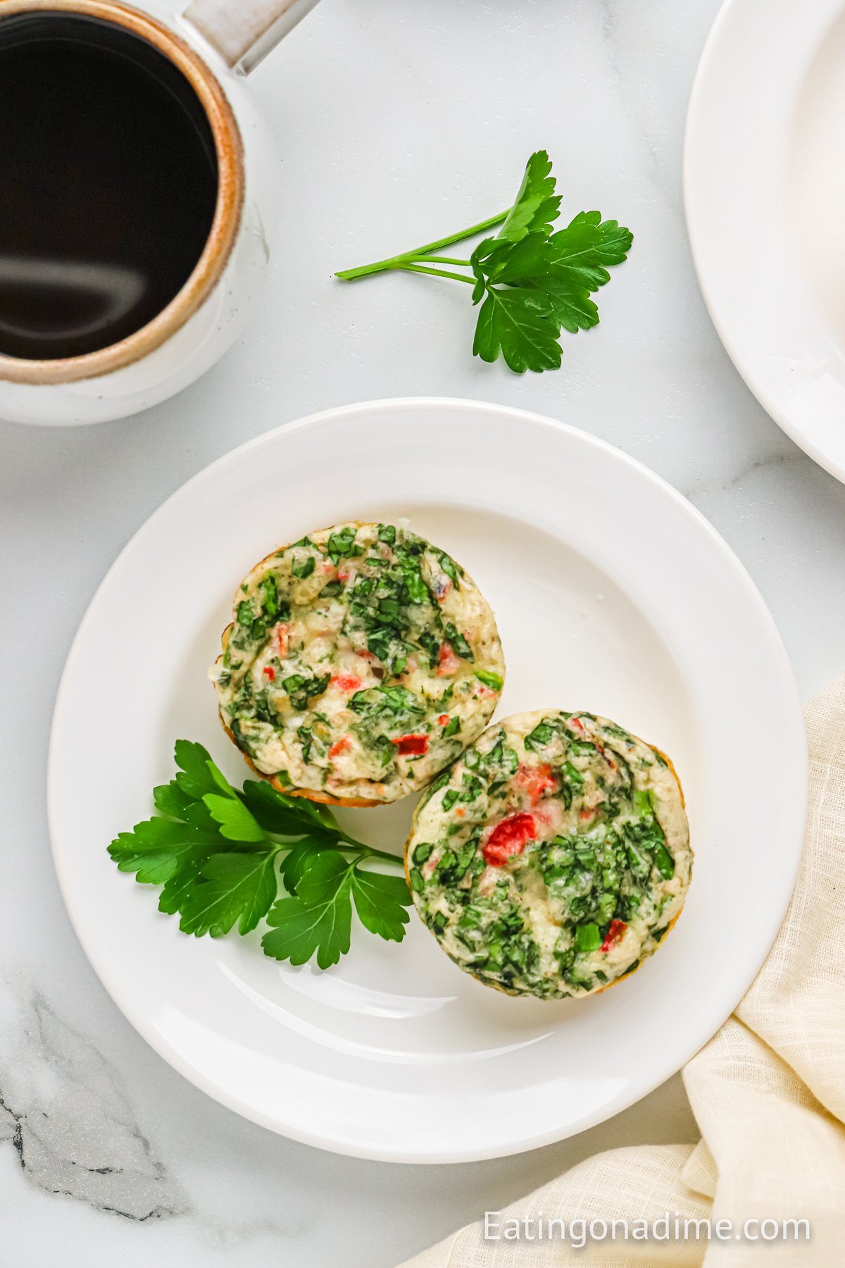 Egg White Bites on a white plate