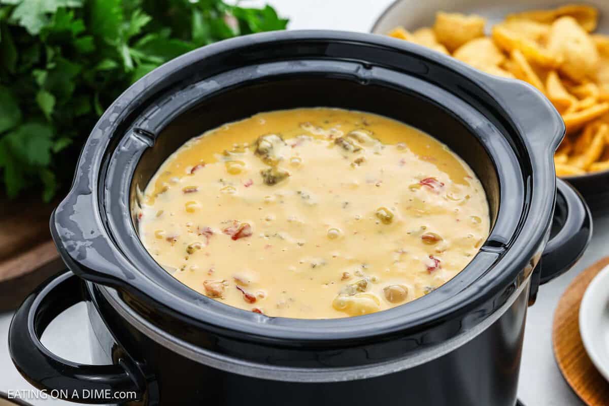Sausage Cheese Dip in the Crockpot.