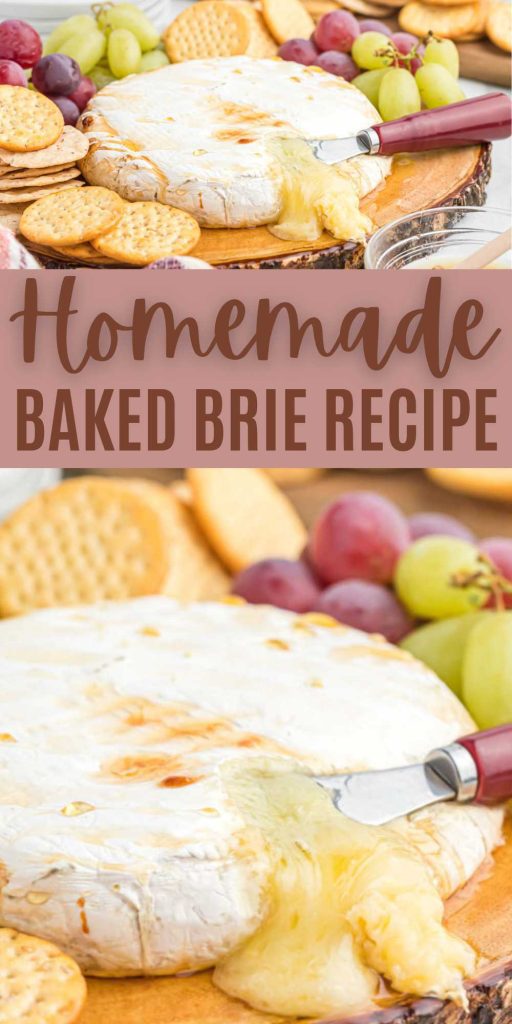 If you are needing an easy appetizer, make Baked Brie. This simple recipe only requires 2 ingredients and it is a show stopper appetizer. Add you favorite topping to this delicious cheese appetizer. #eatingonadime #bakedbrie #easyappetizer