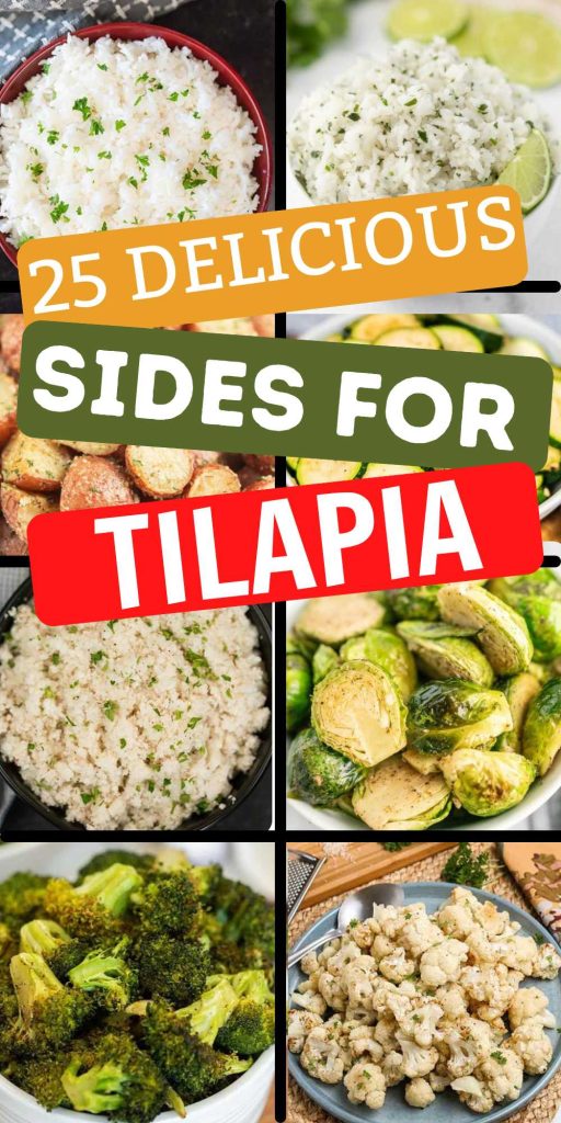 25 of the best sides for tilapia that are easy to prepare. Great side dishes that everyone will enjoy with tilapia. Tilapia is a great dinner option and takes minutes to prepare. We have the best side dishes that are also quick and easy. #eatingonadime #tilapiasidedishes #quickandeasysidedish