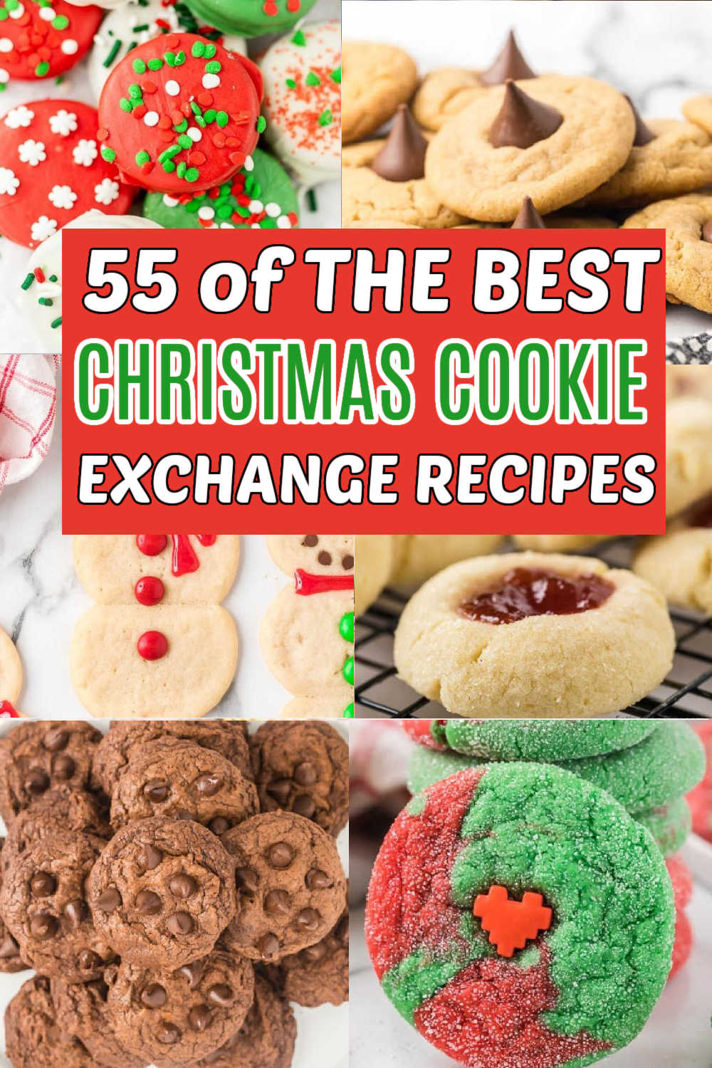 The holidays is the perfect time to do Christmas Cookie Exchange. These 55 Cookie Recipes are sure to please your friends and family. Learn how to host the best Christmas Cookie Exchange with simple tips. #eatingonadime #christmascookieexchange #holidayparty #cookieexchange
