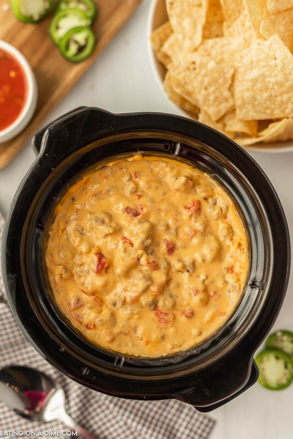 Crock Pot Sausage Cheese Dip velveeta cheese dip with sausage