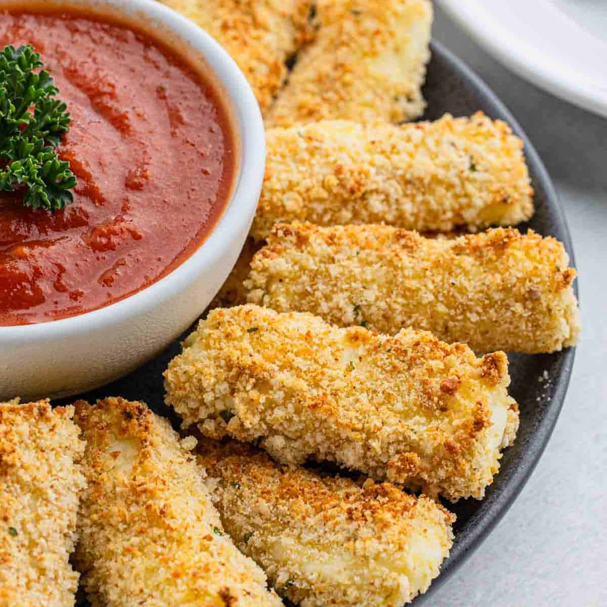 Homemade Mozzarella Sticks, Baked or Fried