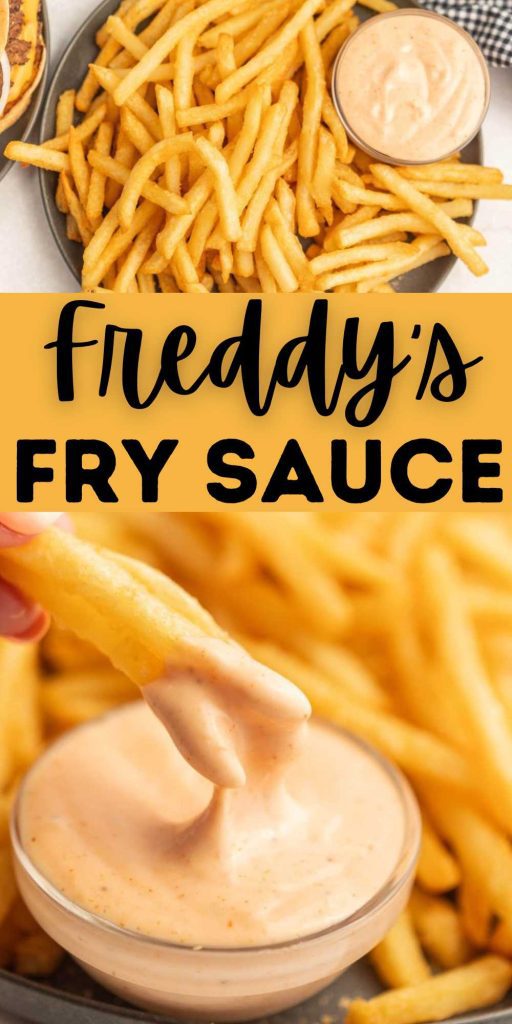 If you love dipping your fries in Freddy's Fry Sauce now you can make it at home with 4 ingredients. Simple to make and so delicious. Learn how to make this delicious copycat recipe for dipping your favorite fries. #eatingonadime #freddysfrysauce #copcatrecipes