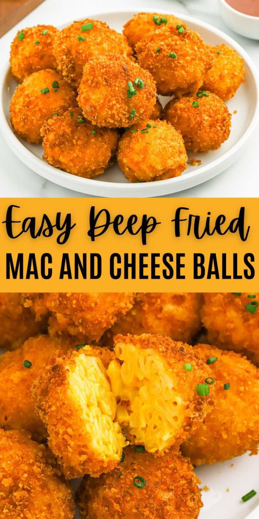 Fried Mac and Cheese Balls is the ultimate appetizer. Crispy, cheesy, and easy to make. Mac and Cheese Balls are sure to please a crowd. Deep fried, air fried or bake this delicious, easy to make mac and cheese balls. #eatingonadime #friedmacncheeseballs #macandcheeseballs