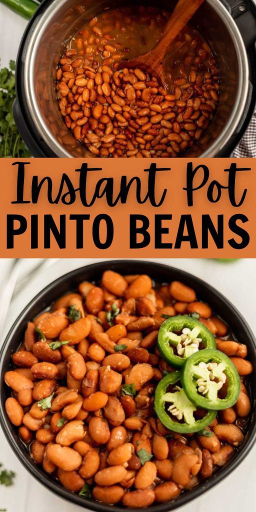 Instant Pot Pinto Beans is a simple, delicious no soak recipe. These beans go from dry beans to cook beans in less than an hour. Pinto Beans are budget friendly and always a family favorite. Add a side of cornbread and fried potatoes and your meal is complete. #eatingonadime #pintobeans #instantpotrecipes