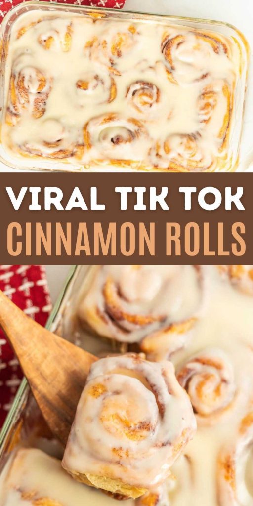 Take your store bought cinnamon rolls to the next level with this TikTok Cinnamon Rolls Recipe. Delicious and easy to make cinnamon rolls.  Your cinnamon rolls get an upgrade with these simple ingredients and made easily with heavy cream. #eatingonadime #tiktokcinnamonrolls #cinnamonrolls #madewithheavycream
