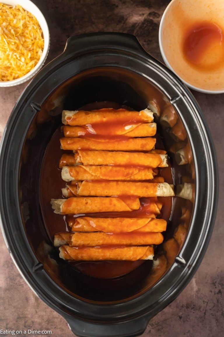 Slow Cooker Lazy Enchiladas TikTok recipe Eating on a Dime