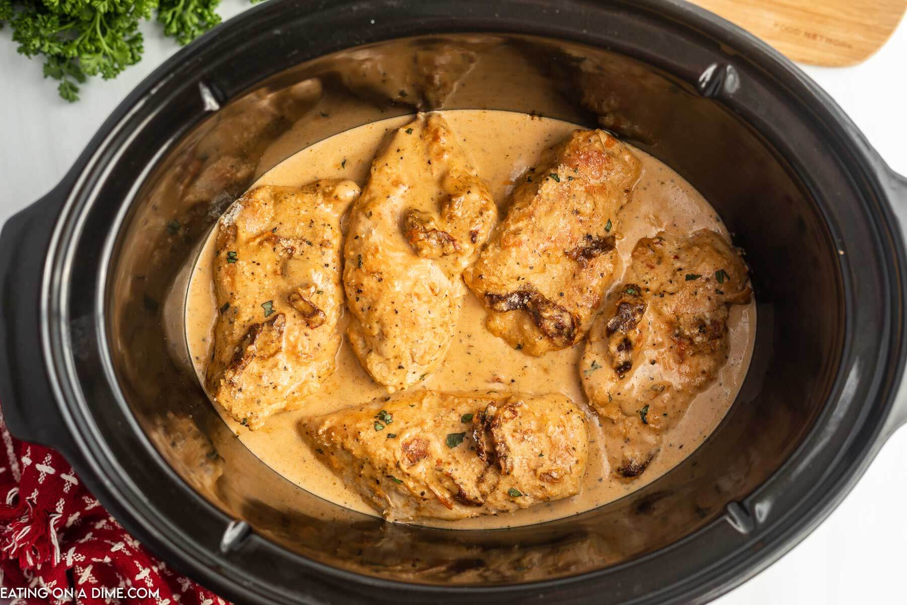 Marry Me Chicken in the slow cooker 