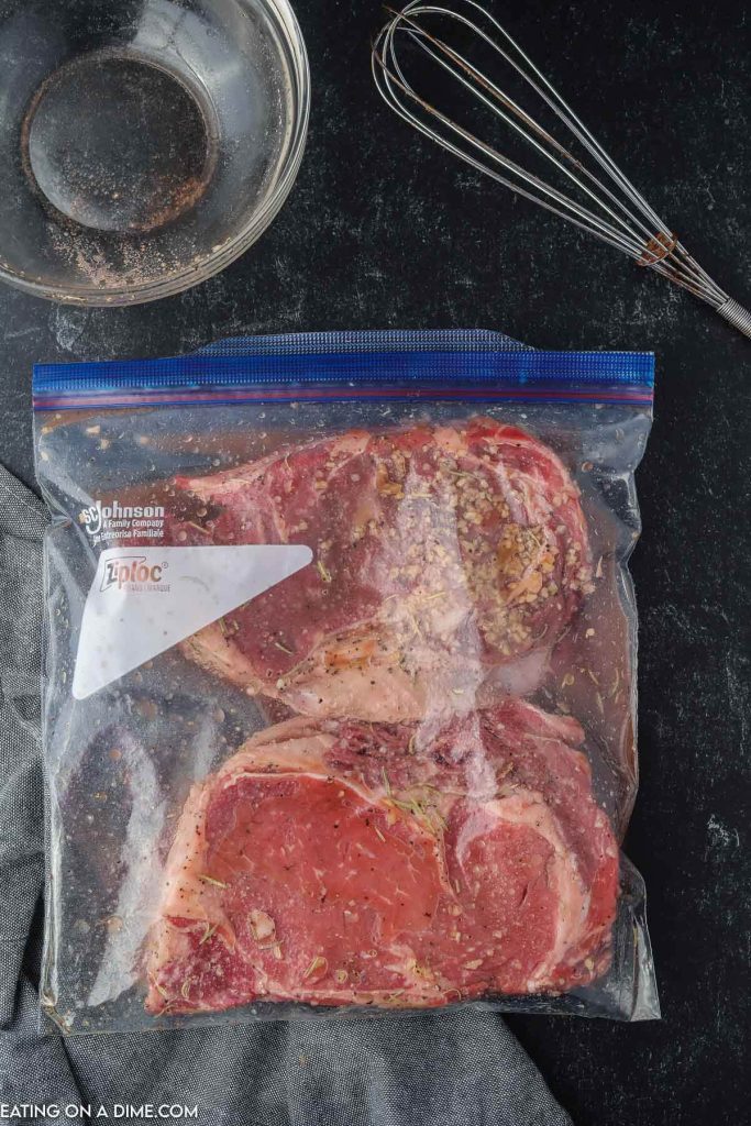 Steak in a bag. 