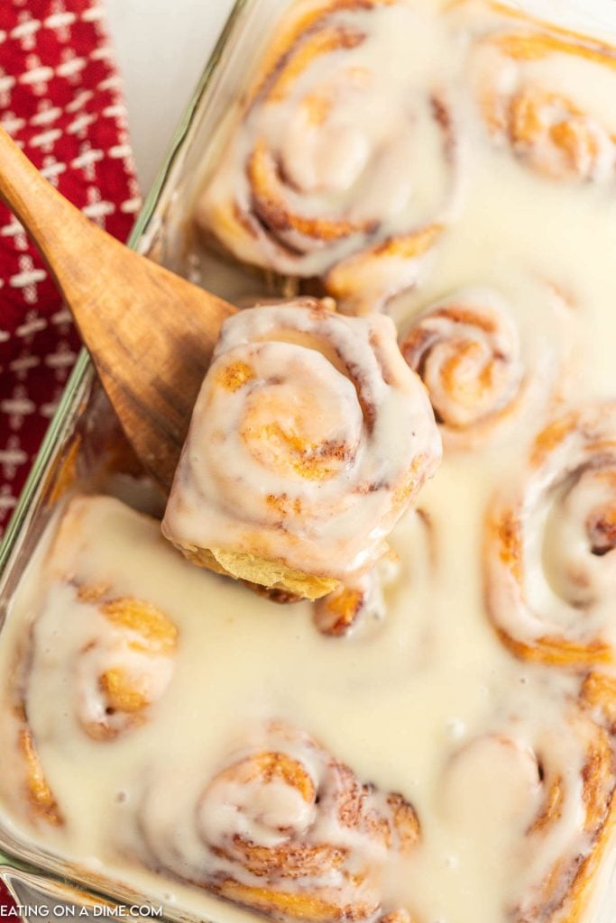 Cinnamon Rolls in a baking dish