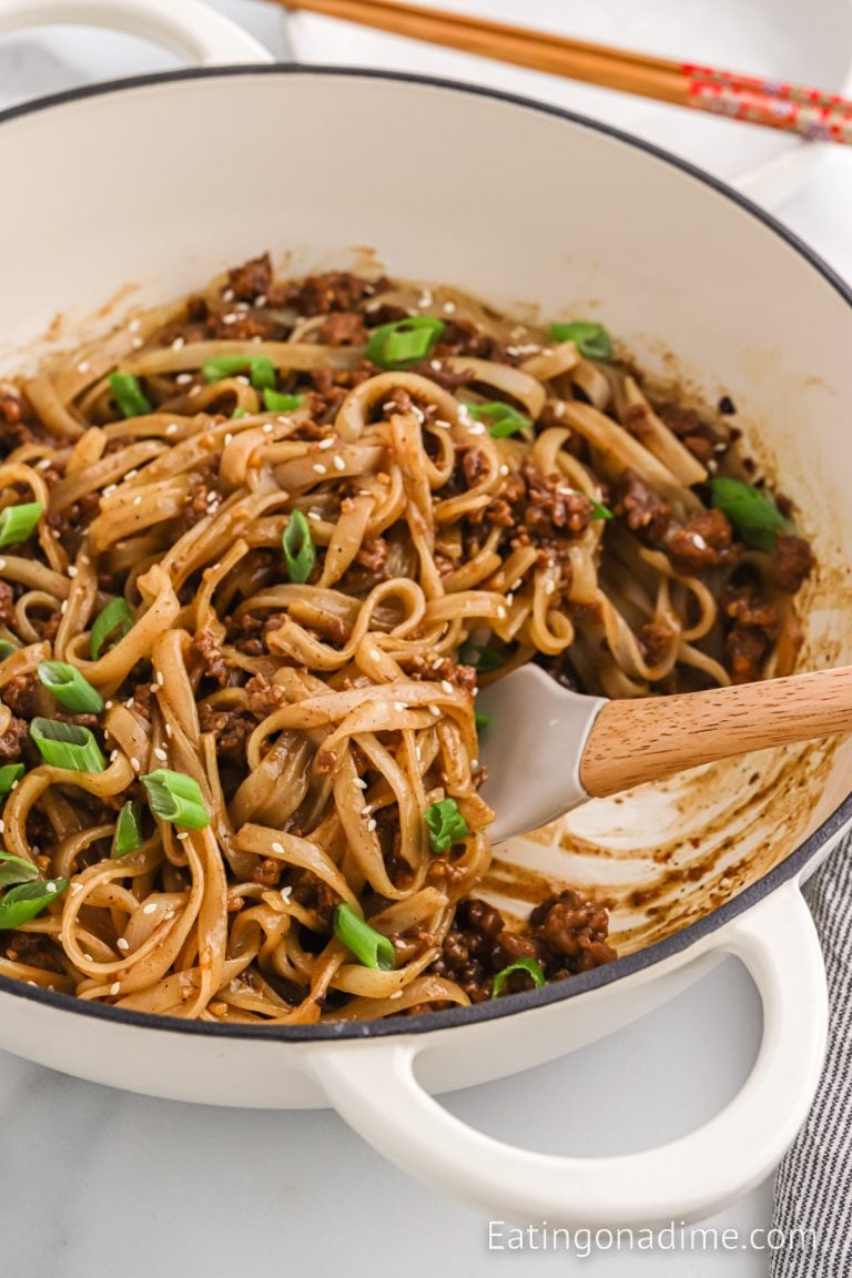 Mongolian Beef and Noodles - Eating on a Dime