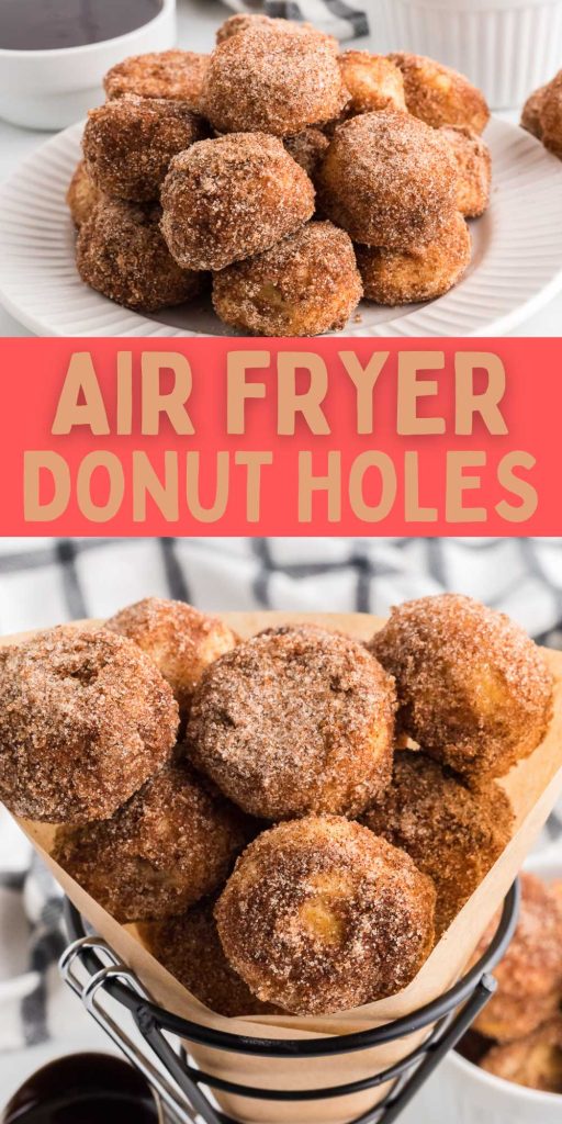 Air Fryer Donut Holes make the perfect breakfast or after school snack. You only need 4 ingredients to make these delicious donut holes. Cinnamon Sugar Donuts Holes are easy to make and only require 4 easy ingredients.  #dessertsonadime #airfryerdonutholes #donutholes #easybreakfastidea