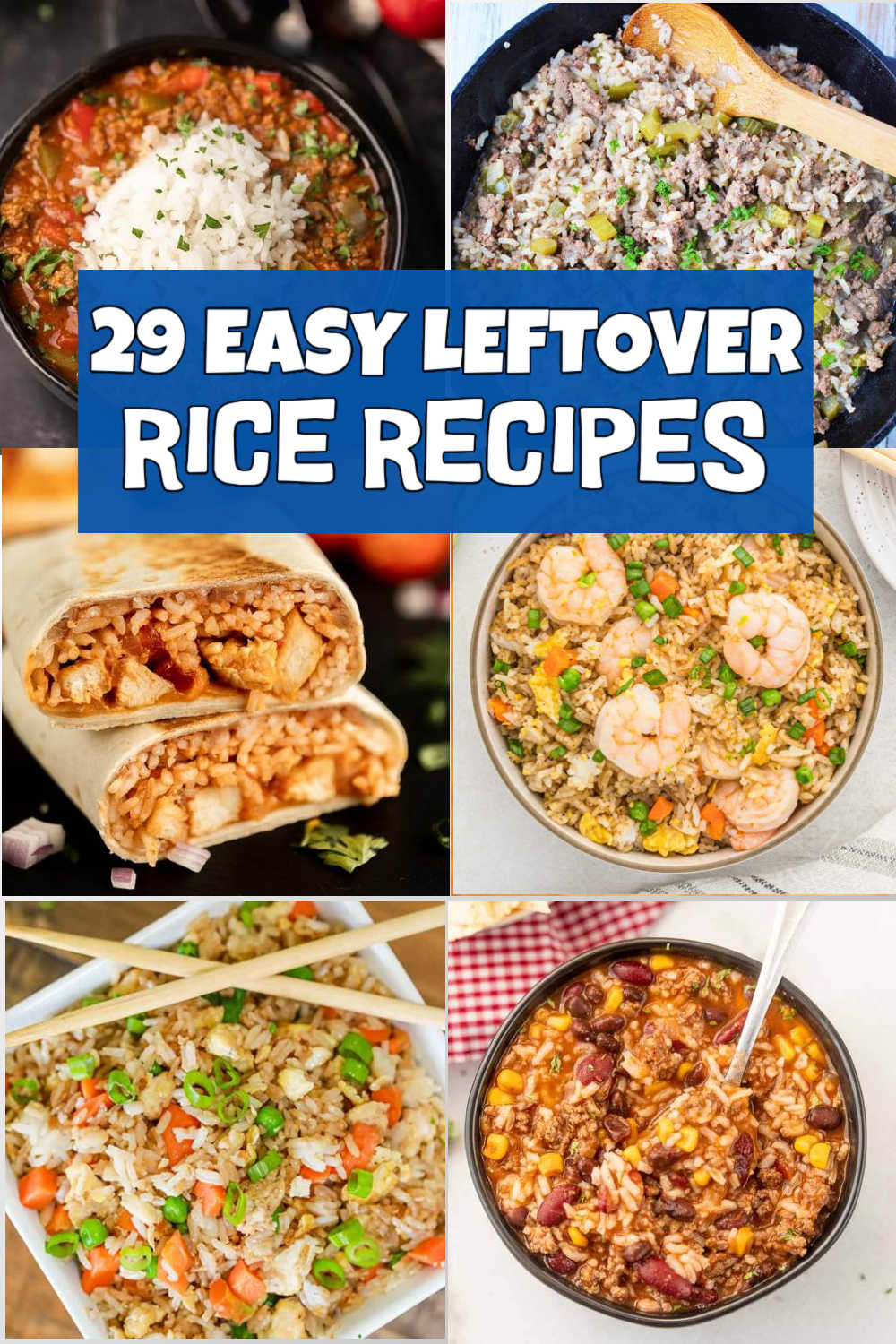 If you are looking for ways to use Leftover Rice Recipes, we have gathered over 25 recipes. These recipes are easy to make and delicious. Leftover cooked rice and be used in many different recipes. These 29 recipes will turn your leftovers into a delicious second meal. #eatingonadime #leftoverrice #easyleftoverricerecipes
