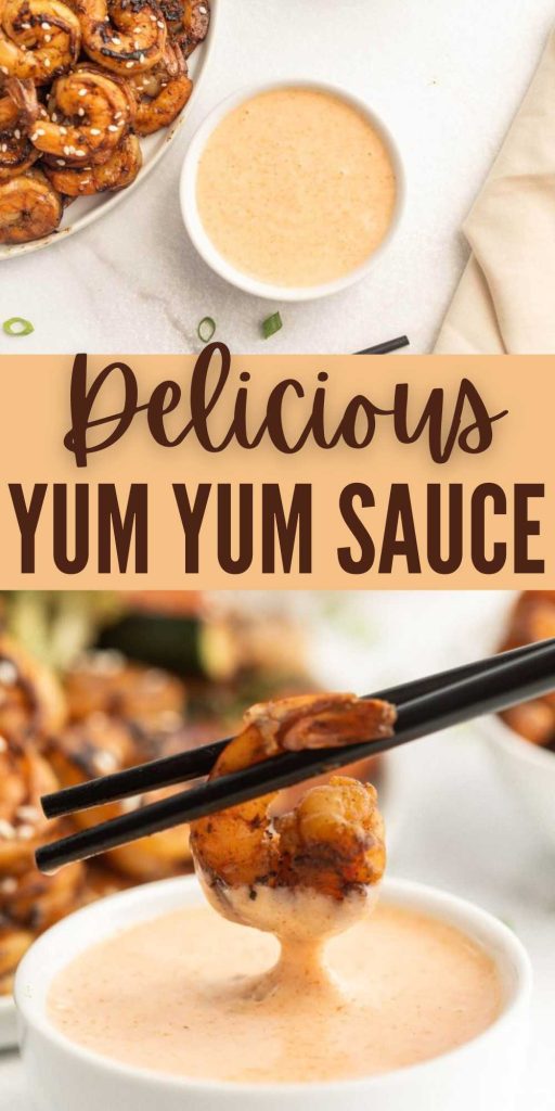 Yum Yum Sauce is a light sauce that you are served at most Japanese Restaurants. It is perfect for dipping many different Hibachi Recipes. Learn how to make this easy yum yum sauce for all your delicious recipes. #eatingonadime #yumyumsauce #hibachiyumyumsauce