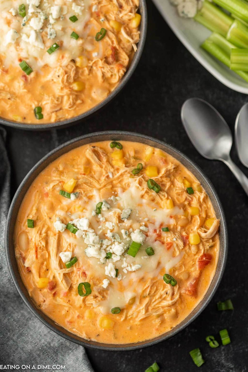 Instant Pot Buffalo Chicken Chili Recipe - Eating on a Dime