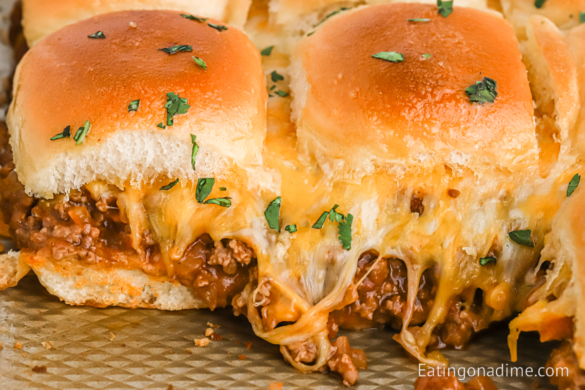 Taco Sliders in a baking dish
