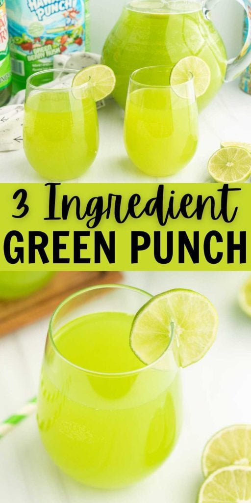 This is the perfect way to celebrate St Patrick's Day. This punch is kid friendly and you only need 3 ingredients to make. This punch would be perfect for a green themed party, a birthday party or a day sitting by the pool. It is loaded with flavor and always a crowd favorite. #eatingonadime #greenpunch #3ingredientpunch #stpatricksday